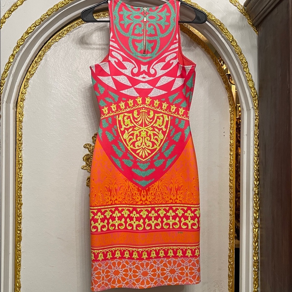Hale Bob Cabana Dress Small | Vibrant Print Sleeveless Bodycon Lined Size S - Picture 8 of 8